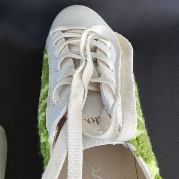 SOLUDOS Ibiza Platform Psychedelic Spiral Sneaker White/Green Women Size 8.5 - Picture 12 of 16